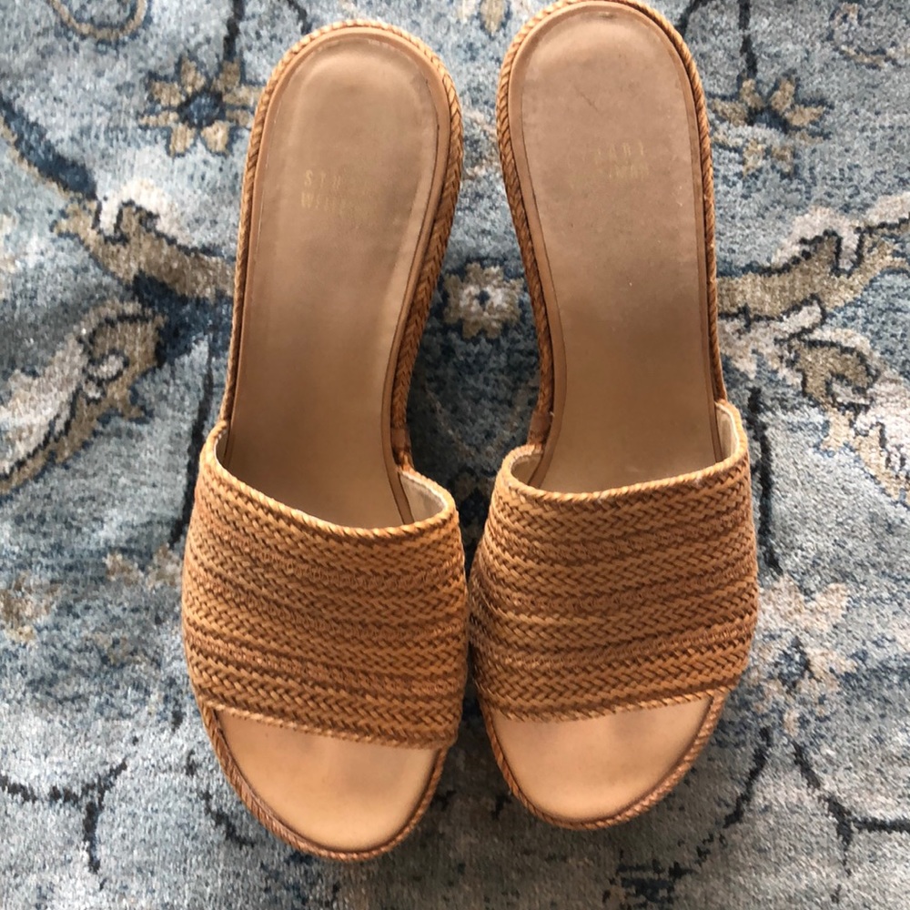 Stuart weitzman raffia sandals
